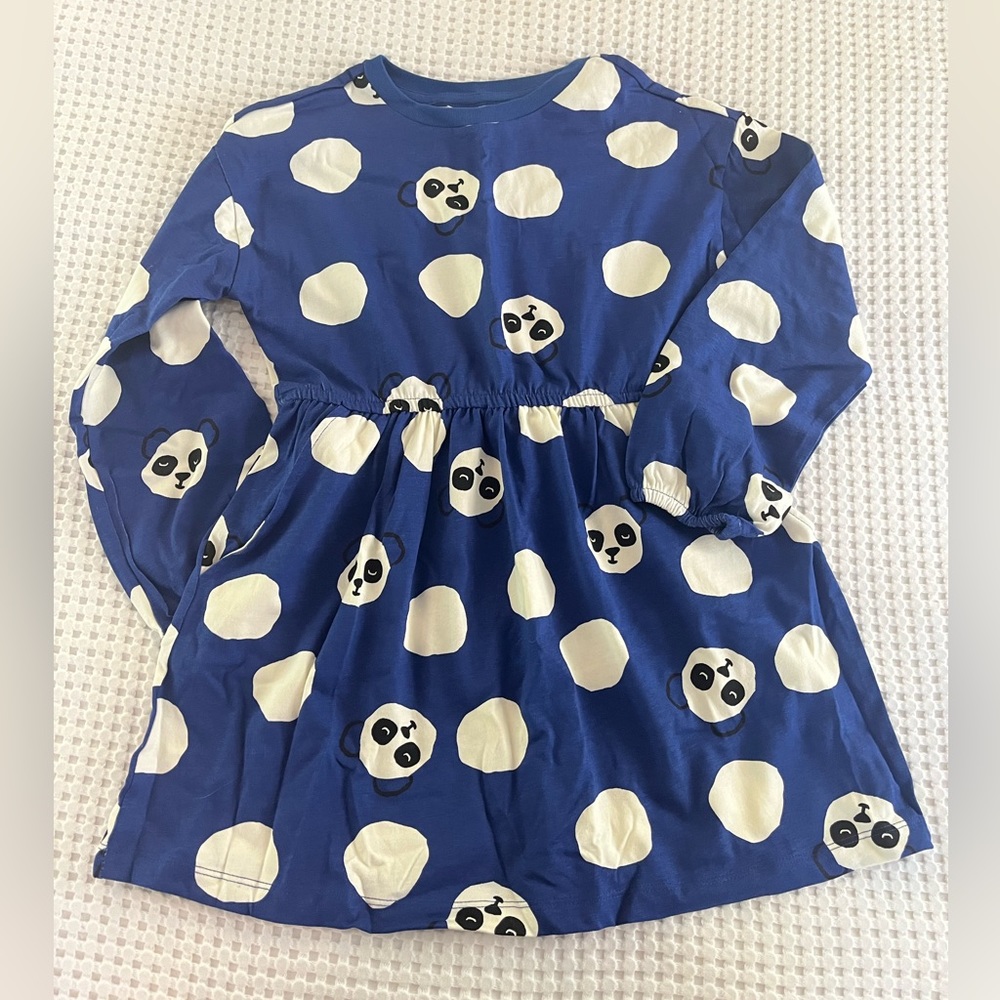 Hanna Andersson || Blue Panda Longsleeve Swing Dress